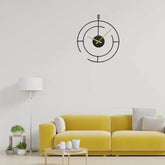 Sculptural Black Wall Clock